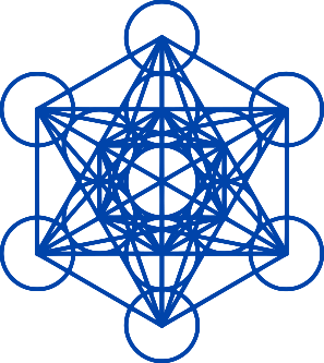 Metatrons Cube Blue Metatron's Cube Sacred Geometry